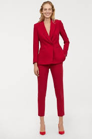 Dress Pants Dark Red Ladies H M Us Woman Suit Fashion Pantsuits For Women Fashion