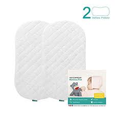 Biloban Bassinet Mattress Pad Cover In 2020 Mattress Pad Cover Mattress Pad Waterproof Mattress Pad