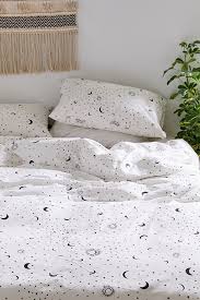 Black And White Moon Duvet Cover Set Black And White Moon Duvet Cover Set In 2020 Duvet Cover Sets Duvet Covers Boho Duvet Cover