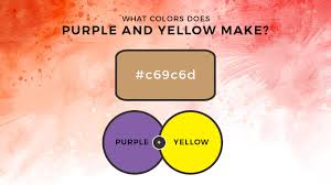 Brown is a tertiary color, as it is made from combinations of primary and secondar. Yellow And Purple Mixed What Color Does Purple And Yellow Make