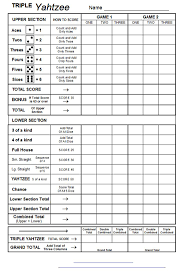 free printable yahtzee sheets yahtzee sheets yahtzee score sheets triple yahtzee