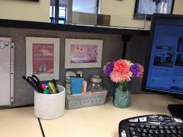 My Cubicle Decor On A Very Tiny Budget This Is My Little Happy Spot Daiso Plant Pot Silk Flowers Work Cubicle Decor Work Desk Decor Cubicle Decor Office