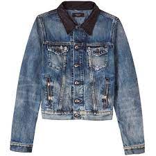 Diesel Wild Leather Collar Denim Jacket Vintage Denim Jacket Denim Jacket Distressed Jacket