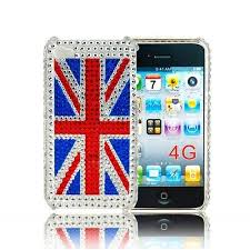 Fabriqué avec des petits strass 2mm ces transferts de monogramme sont un peu délicat. Coque Etui Pour Iphone 4 Drapeau Angleterre Anglais Union Jack Uk Strass Cheapatleast