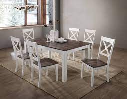 Maybe you would like to learn more about one of these? A La Carte Rectangular Farmhouse Dining Table W 6 Chairs Bargain Box And Bunks
