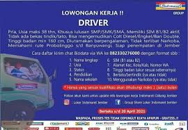 Kunjungi loker.my.id untuk menemukan lowongan kerja dan peluang karir terbaru di indonesia. Lowongan Kerja Driver Indomaret Berlaku Sampai 20 April 2021 Loker Sekitarku
