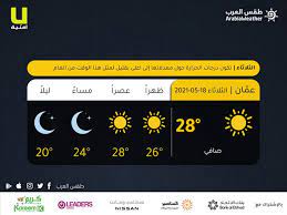 ‎محافظة اربد‎ today at 2:11 pm غداً الجمعة ارتفاع على درجات الحرارة والارصاد تحذر من خطر التعرض المباشر لأشعة الشمس خلال فترة الظهيرة. Ø§Ù„Ù†Ø´Ø±Ø© Ø§Ù„Ø¬ÙˆÙŠØ© ÙÙŠ Ø§Ø±Ø¨Ø¯ ØºØ¯Ø§