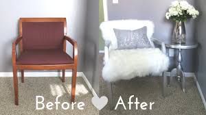 Diy Faux Fur Chair On A Budget For Under 50 Youtube