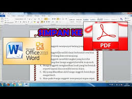 Cara Mengubah Atau Convert Word Ke Pdf Dalam Microsoft Word 2010 2013 Dengan Mudah Youtube