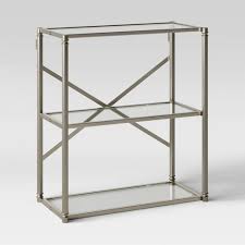 Brushed nickel glass bathroom shelf. Metal Glass Wall Cabinet Brushed Nickel Threshold Target