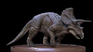 3d Triceratops 3d Model It Has Three Horns Dinosaur Art Prehistoric Animals Prehistoric Creatures