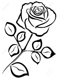 Collection of black and white pictures of roses (52) flower black and white black flowers drawing png Black Vector Outline Of Single Rose Flower Isolated On A White Royalty Free Cliparts Vectors And Stock Illustration Image 41824880
