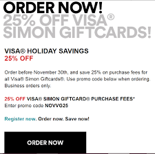 Simon malls is the brand behind the brands you love. Expired Simon Mall 25 Off Visa Gift Card Fees For Business Orders Doctor Of Credit
