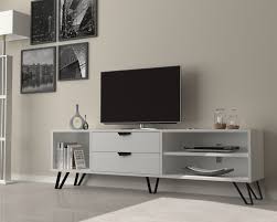 طاولة تلفزيون لون أبيض موديل جيلان تجارة بلا حدود