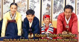 Korean Style Greetings How To Do A Sebae Bow On Seollal Lunar New Year S Day 한국 우정 한복