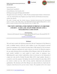 The bar council constitution shall mean the constitution of the general council of the bar set out in part ii. Pdf The New Criteria For Expert Evidence In British Courts Case Law Statutory Rules And A Negligence Case Study