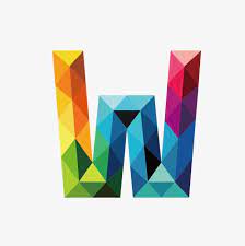Colorful Letters W Letter Colorful W Png Transparent Clipart Image And Psd File For Free Download Geometric Drawing Alphabet Design Letters