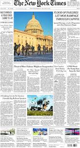 Kiosko.net is a visual daily press directory that gives access to the world's largest news sites and displays a readable image taken from today's frontpage cover of each newspaper. The New York Times In Print For Monday Jan 11 2021 The New York Times