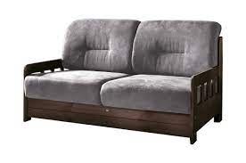 Collection ab sofa, mit bettfunktion, elegante steppung im rückenteil, inklusive 2 nierenkissen, stylische schwarze metallfüße. 2er Sofa Nemo Mit Schlaffunktion Grau Mit Federkern Sofas Zum Halben Preis
