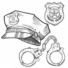 Doodle Style Policeman Objects In Vector Format Including Hat Police Art Police Hat Police Officer Hat