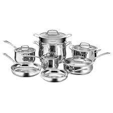Saucepan with cover 2.5 qt saucepan with cover 3 qt. Cuisinart Contour 13pc Stainless Steel Cookware Set 44 13 Target