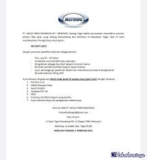 Ingin tahu posisi orang yang kamu cari? Lowongan Kerja Pt Mega Fiber Indonesia Januari 2021