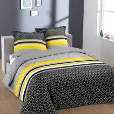 Parure De Lit 2 Personnes En Coton Geometrique Gris Jaune Linge De Lit Kiabi Parure De Lit Housse De Couette Enfant Parure De Couette