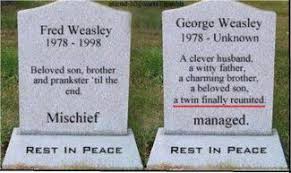 Below, there are 35 questions about anything and everything, and based on all of our answers, we will finally know the truth: Weasley Twins Reunited Mischief Managed By Winged Panther On Deviantart