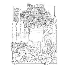 Als je hem leuk vindt mag je hem uitprinten en voor privé doeleinden gebruiken. Kleurplaat Bloementuin