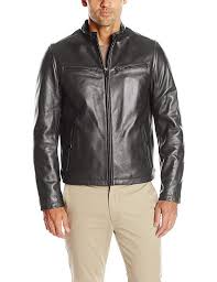 Dockers Men S Leather Latch Collar Racer Review Leather Jacket Men Men S Coats And Jackets Mens Jackets