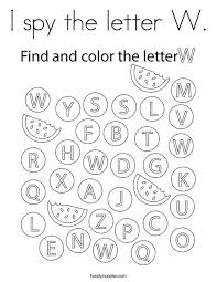 Search through 623,989 free printable colorings at getcolorings. I Spy The Letter W Coloring Page Twisty Noodle