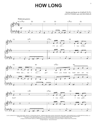 verse 1 i'll admit, i was wrong, what else can i say, girl? Charlie Puth How Long Sheet Music Pdf Notes Chords Pop Score Easy Piano Download Printable Sku 252960