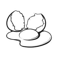 Broken Egg Clipart Black And White - Clip Art Library