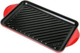 Ideal for everything from vegetables to steaks and shrimp, high ridges sear food with authentic grill marks, elevating food … Le Creuset La Fonte Enamel Rectangular Grill Pan 32 Cm Red Advantageously Shopping At Knivesandtools Com