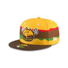 Hartford Yard Goats Steamed Cheeseburgers Milb Theme Night 59fity Fitted Hats New Era Cap Fitted Caps New Era Fitted Hats
