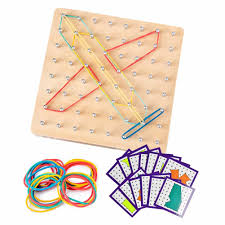 Juego matematico hecho en casa / juegos tradicionales. Geoplano Para Aprender Matematicas Jugando Espaciociencia Com