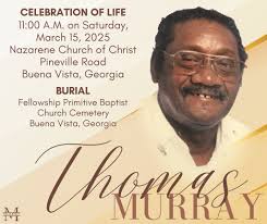 Thomas Orzie Murray, age 86, of Buena Vista, Georgia passed