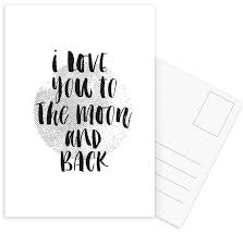 4.5 out of 5 stars. I Love You To The Moon And Back Postkartenset Juniqe