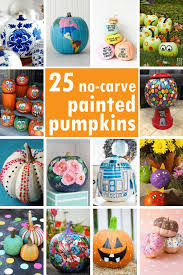 A painted pumpkin will outlast a carved one, and if you use a faux pumpkin in your endeavor, you can continue to enjoy it year after year. Painted Pumpkins No Carve Pumpkin Ideas For Fall And Halloween No Carve Pumpkin Decorating Painted Pumpkins Pumpkin Painting Party