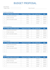 Free Budget Proposal Template Word Doc Apple Mac Pages Google Docs Proposal Templates Event Proposal Template Event Proposal