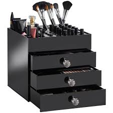 Mit einem schubladen organizer für unterwäsche gelingt der start in den tag deutliche entspannter. 4 Tier Large Black Acrylic Cosmetics Makeup Display Storage Organiser Drawer Case Box Makeup O Makeup Storage Drawers Makeup Organization Vanity Makeup Storage