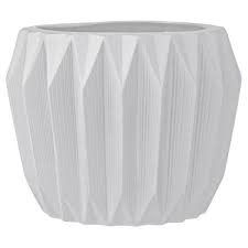 These ceramic planters are perfect for displaying flowers, herbs, and. Ceramic Fluted Flower Pot White 7 3r Studios Target