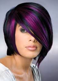 Hair And Tattoos Purple Highlights For Short Hair Hair Styles Short Hair Color Hair