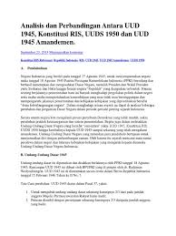 Uud hanya memuat peraturan tertulis. Analisis Dan Perbandingan Antara Uud 1945