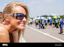 Birmingham Alabama,Barber Motorsports Park Honda Superbike Classic,race  racing motorcycle woman female fan sunglasses wearing Stock Photo