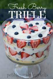 Fresh Berry Trifle Recipe Trifle Desserts Easy Desserts Trifle Dessert Recipes