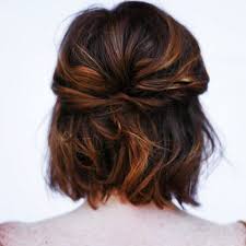 We are both in love with this elegant knotted half updo and hope you like it too. 20 Great Updo Styles For Short Hair Styles Weekly Hair Styles Short Hair Styles Long Hair Styles