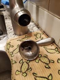 Reconnect the water supply valve. How Do I Properly Put The Handle Of Our Kitchen Faucet Back On So It S Not Loose It Stays Loose After I Line It Up And Put It Back On Fixit