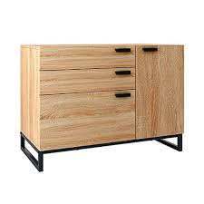 Dresser, bedroom dresser, dresser chest, chest of drawers, dresser set, dresser and mirror, bedroom furniture, bedroom storage, bureau, clothing storage, linen storage, bedroom cabinet, chiffonier, bedroom closet, highboy, wardrobe, vanity, vanity with hutch, make. Buy Dresser With 3 Drawers And 1 Door Tall Nightstands In Oak Work For Home Office With Steel Legs Online In Bahrain B07dfmh5cb