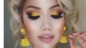 yellow prom makeup look tutorial